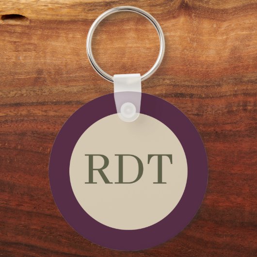 Dark Vintage Flowers Sleutelhanger (Achterkant)