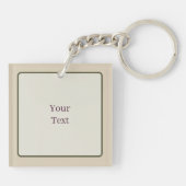 Dark Vintage Flowers Sleutelhanger (Achterkant)