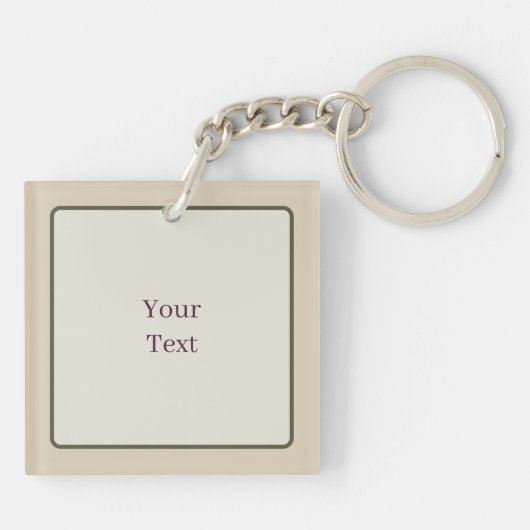 Dark Vintage Flowers Sleutelhanger (Achterkant)