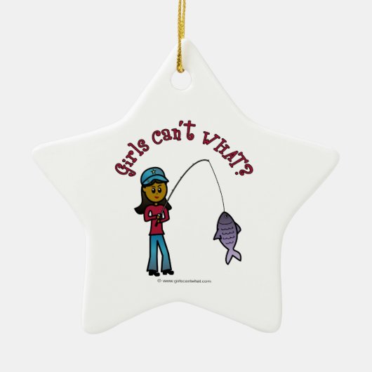 Dark Vissen Girl Keramisch Ornament (Voorkant)