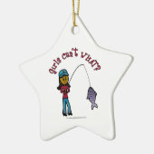 Dark Vissen Girl Keramisch Ornament (Links)