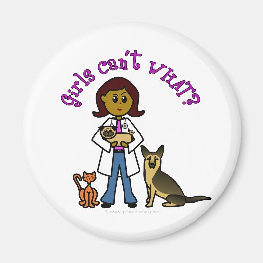 Dark Vrouw Veterinary Magneet (Voorkant)