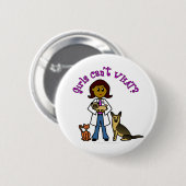 Dark Vrouw Veterinary Ronde Button 5,7 Cm (Voorkant /achterkant)