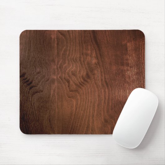 Dark Walnut Plywood Mousepad Muismat (Met muis)