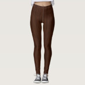 Dark Walnut Woodgrain Elegant Leggings (Voorkant)