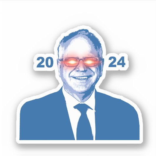 Dark Walz 2024 Sticker (Voorkant)