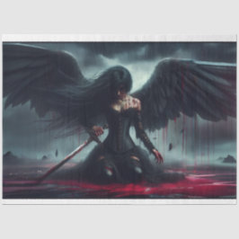 Dark Warrior Angel Storm Tissue Paper Tissuepapier