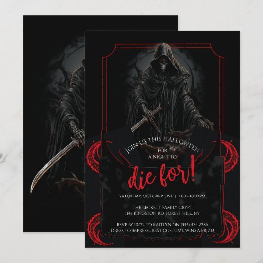 Dark Warrior Lang Zwaard Kaart (Voorkant / Achterkant)