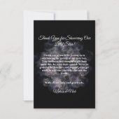 Dark Waterverf Celestial Baby Boy Baby shower Bedankkaart (Voorkant)