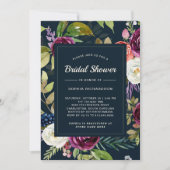 Dark Waterverf Floral Boho | Vrijgezellenfeest Kaart (Voorkant)
