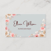 Dark Waterverf Floral Visitekaartje (Voorkant)