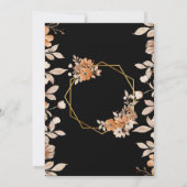 Dark waterverf flower Save the Date Invitation Kaart (Achterkant)