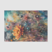 Dark Waterverf Flowers Decoupage Papier | Moody (Voorkant)