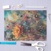 Dark Waterverf Flowers Decoupage Papier | Moody (Craft)