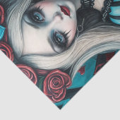 Dark Whimisical Gothic Alice Decoupage Papier (Detail)