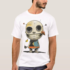 Dark Whimsy Grinning Doll – Surrealistische Horror T-shirt