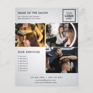 Dark White Marketing Fotoflyer voor Salon Flyer