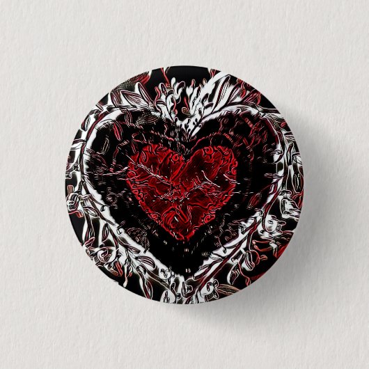 Dark Wild Heart Ronde Button 3,2 Cm (Voorkant)