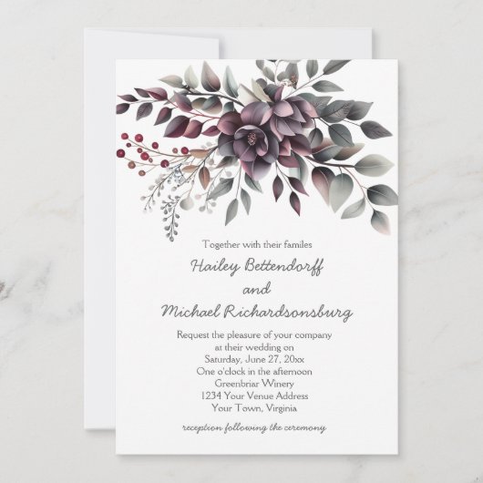 Dark Wine, Dusty Lavender, Dusty Purple, Sage | Kaart (Voorkant)