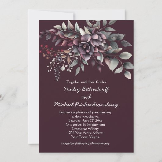 Dark Wine, Dusty Lavender, Dusty Purple, Sage | Kaart (Voorkant)