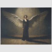 Dark Winged Angel Dramatic Fine Art Decoupage Tissuepapier (Voorkant)