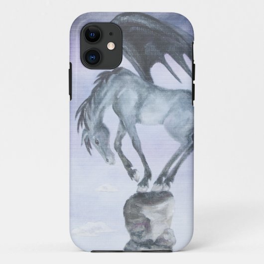 Dark Winged Fantasy Horse iPhone 5 Hoesje (Achterkant)