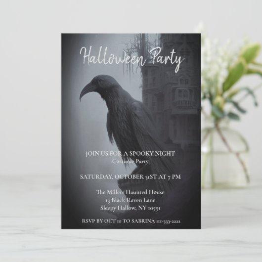 Dark Wings brengt een uitnodiging voor een Hallowe (Staand voorkant)