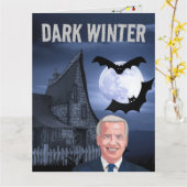 DARK WINTER FUNNY JOE BIDEN CHRISTMAS BIG CARD KAART (Gele Bloem)