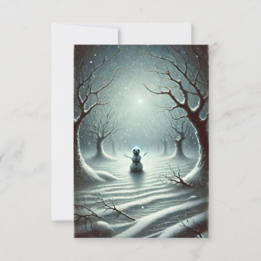 Dark Winter Night Holiday Greeting Kaart (Voorkant)
