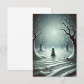 Dark Winter Night Holiday Greeting Kaart (Voorkant / Achterkant)