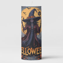 Dark Witch and Pumpkins beroemd gemaakt door Hallo