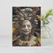 Dark Witch Halloween Kaart (Staand voorkant)