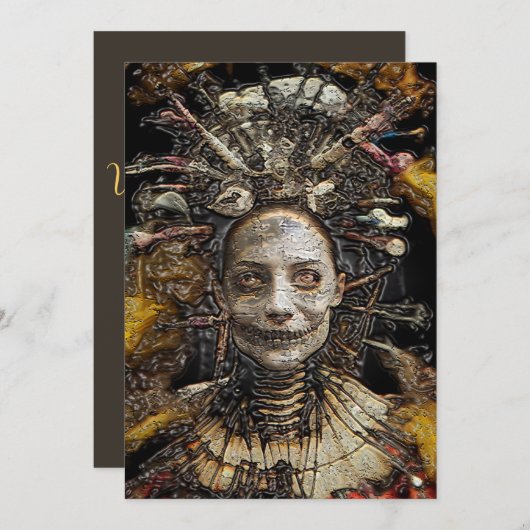 Dark Witch Halloween Kaart (Voorkant / Achterkant)