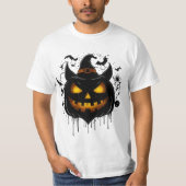 Dark Witch Pumpkin with Glowing Eyes T-shirt (Voorkant)