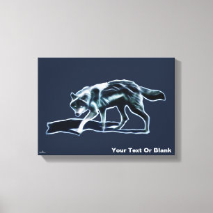 Dark Wolf Canvas Afdruk
