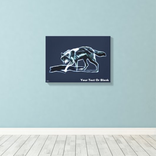 Dark Wolf Canvas Afdruk (Insitu (Houten vloer))