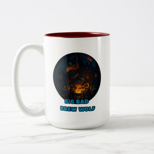 dark wolf coffee-mok tweekleurige koffiemok (Links)