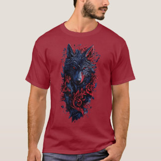 Dark Wolf & Crimson Roos T-shirt – Blood Red Editi
