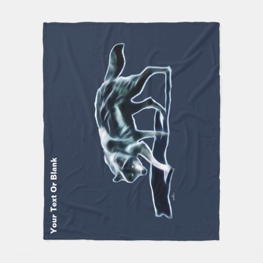 Dark Wolf Fleece Deken (Voorkant)