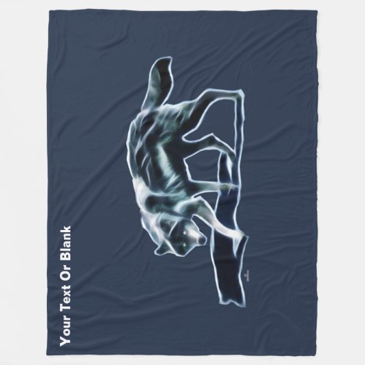 Dark Wolf Fleece Deken (Voorkant)