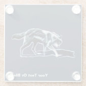 Dark Wolf Glazen Onderzetter (Achterkant)