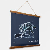 Dark Wolf Hangend Wandkleed (Gebogen)