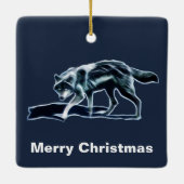 Dark Wolf Keramisch Ornament (Achterkant)