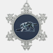 Dark Wolf Tin Sneeuwvlok Ornament (Voorkant)