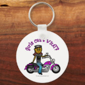 Dark Woman Biker Sleutelhanger (Voorkant)