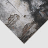 Dark Woman in Crumbling Wall Decoupage Tissuepapier (Detail)