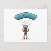 Dark Woman Sky Diving Briefkaart (Voorkant)