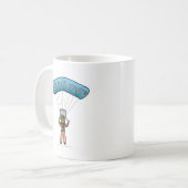 Dark Woman Sky Diving Koffiemok (Voorkant links)