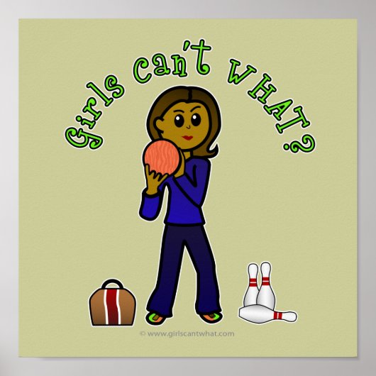 Dark Womens Bowling Poster (Voorkant)