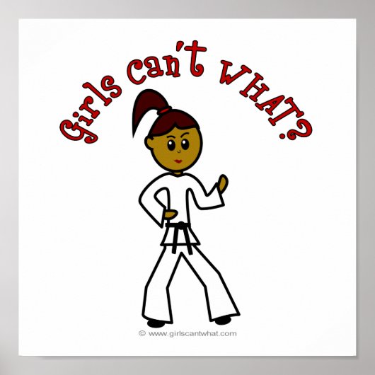 Dark Womens Karate Poster (Voorkant)
